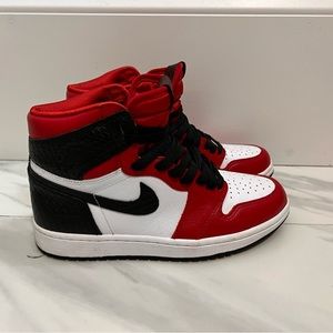 Womens Jordan 1 Retro High OG Satin Red size 7.5